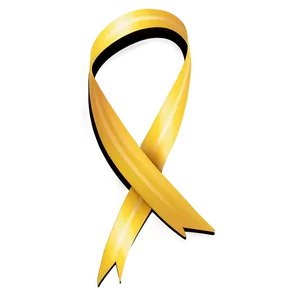 Yellow Ribbon On White Png 06262024 PNG image