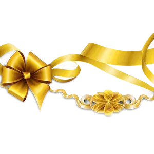 Yellow Ribbon Streamer PNG Svk48 PNG