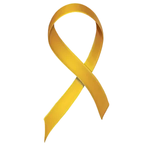 Yellow Ribbon Swirl PNG Srb