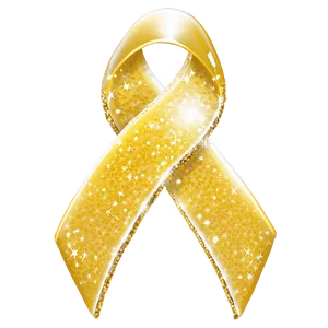 Yellow Ribbon With Glitter PNG 96