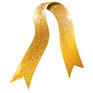 Yellow Ribbon With Glitter PNG 98