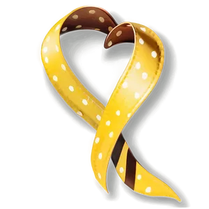 Yellow Ribbon With Heart PNG 71