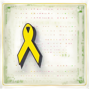 Yellow Ribbon With Message PNG 43