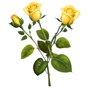 Yellow Rose Clipart Png 06272024 PNG image