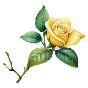 Yellow Rose PNG Ens21