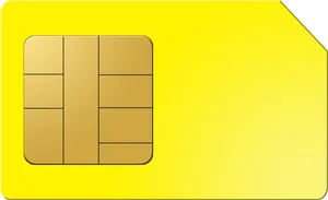 Yellow S I M Card Vector Illustration PNG image
