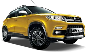 Yellow S U V Vitara Brezza Isolated PNG