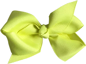 Yellow Satin Ribbon Bow PNG image