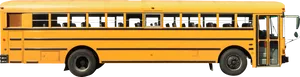 Yellow School Bus Side View PNG image