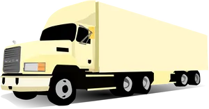 Yellow Semi Truck Illustration PNG image