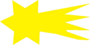 Yellow Shooting Star Graphic PNG image