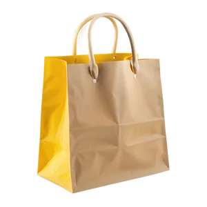 Yellow Shopping Bag Png 05252024 PNG image