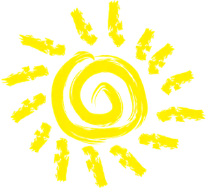 Yellow Spiral Black Background