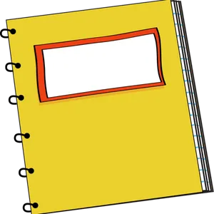 Yellow Spiral Notebook Clipart PNG image