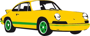 Yellow Sports Car Illustration PNG image