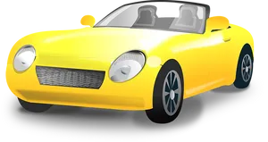 Yellow Sports Car Illustration