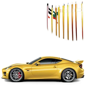 Yellow Sports Car PNG Vuo
