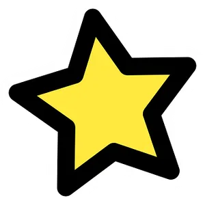 Yellow Star Black Background PNG image