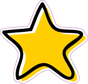 Yellow Star Graphic PNG image