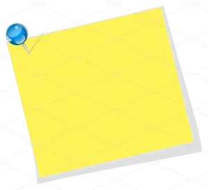 Yellow Sticky Note Pinned Black Background PNG image