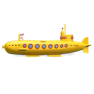 Yellow Submarine In Deep Sea Png 06292024 PNG image