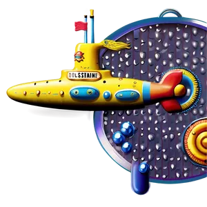 Yellow Submarine Nautical Theme PNG Akn