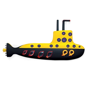 Yellow Submarine Nautical Theme PNG Cwc9