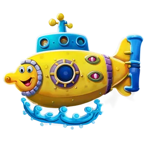 Yellow Submarine Underwater Adventure PNG 06292024