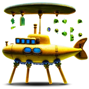 Yellow Submarine Underwater Adventure Png 06292024 PNG image