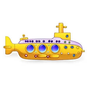 Yellow Submarine With Sunken Treasure Png 69 PNG image