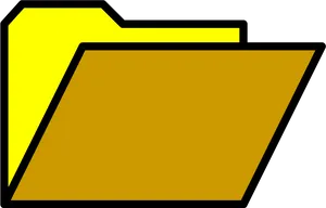 Yellow Tabbed Folder Icon PNG