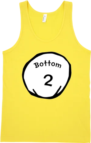 Yellow Tank Top Bottom2 Graphic PNG image