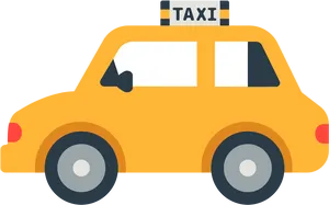 Yellow Taxi Cartoon Emoji PNG image