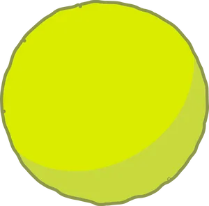 Yellow Tennis Ball Illustration PNG image
