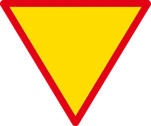 Yellow Triangle Road Sign