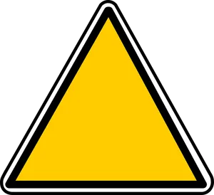 Yellow Triangle Sign Graphic PNG image