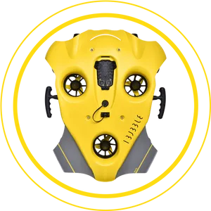 Yellow Underwater R O V Front View PNG image