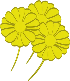 Yellow Vector Daisies