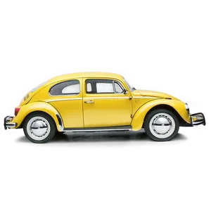 Yellow Volkswagen Beetle Car Png 06292024 PNG image