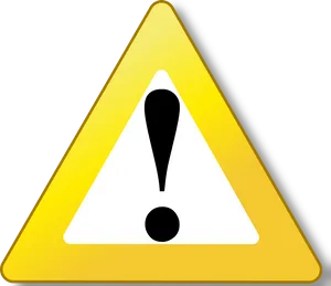 Yellow Warning Sign Exclamation Point PNG image