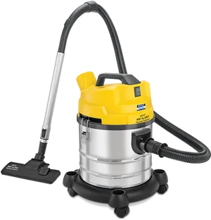 Yellow Wet Dry Vacuum Cleaner PNG image