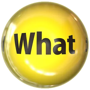 Yellow What Bubble Graphic PNG