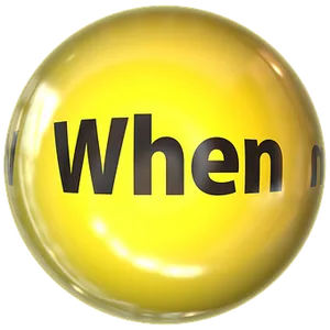 Yellow When Bubble Graphic PNG image