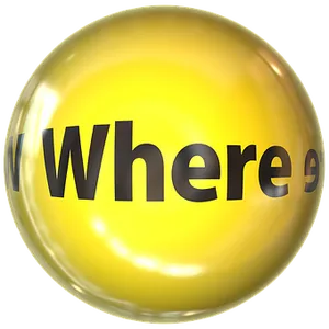 Yellow Where Bubble Graphic