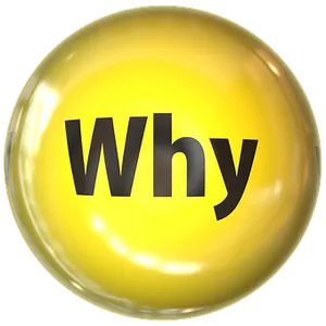 Yellow Why Bubble Button