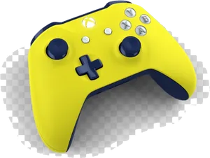 Yellow Xbox Controller Isolated PNG image