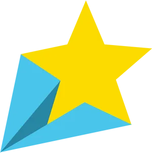 Yellowand Blue Geometric Star PNG image