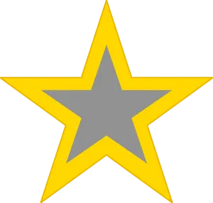 Yellowand Grey Star Logo PNG image