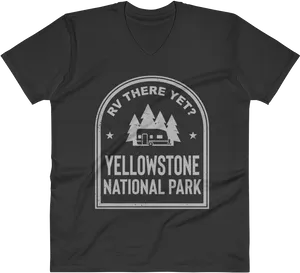 Yellowstone National Park R V Themed T Shirt PNG image