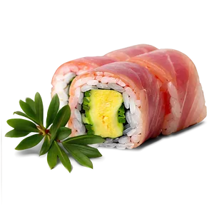 Yellowtail Sushi Piece PNG 75